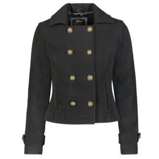 Womens Wool Cropped Peacoat