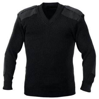 V-Neck Uniform Sweater with Epaulettes